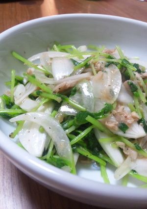 豆苗と新たまねぎのツナサラダ-レシピのメイン写真