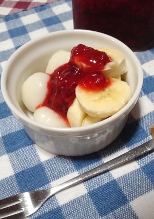 ＊手作り苺ジャムでバナナのおやつ＊-レシピのメイン写真