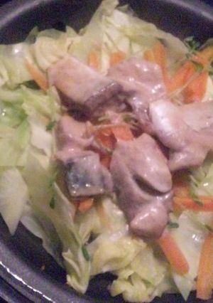 鯖と野菜の蒸し物◇酒粕醤油風味◇-レシピのメイン写真