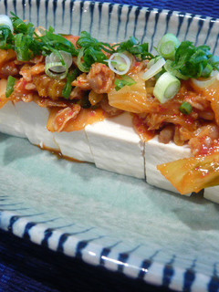 豆腐の豚キムチのせ-レシピのメイン写真