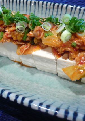 豆腐の豚キムチのせ-レシピのメイン写真