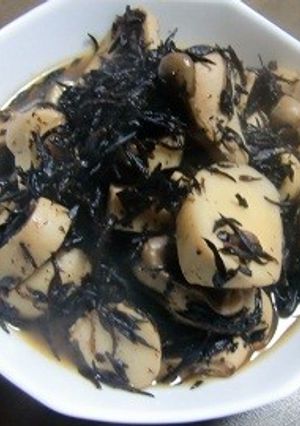 エリンギとひじきを料理のための清酒で♪-レシピのメイン写真