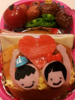 【覚え書き】ラブラブぱん弁当-レシピのメイン写真