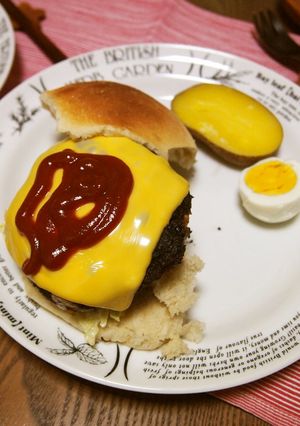 チェダーチーズハンバーガー♪-レシピのメイン写真