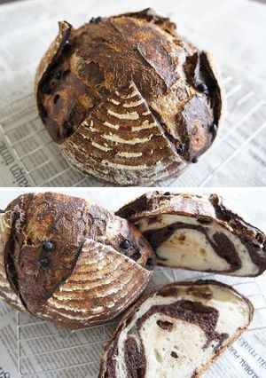ホシノでマーブルチョコカンパーニュ-レシピのメイン写真