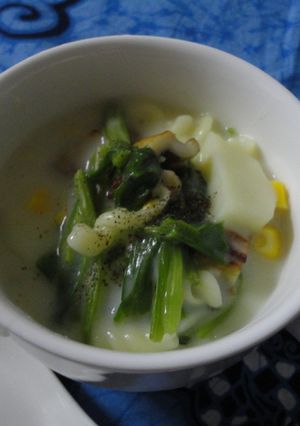 穴子とほうれん草のクリームパスタ-レシピのメイン写真