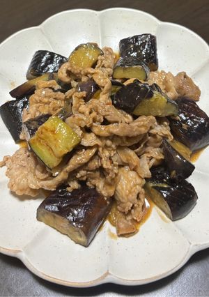 茄子と豚こまの焼肉炒め-レシピのメイン写真