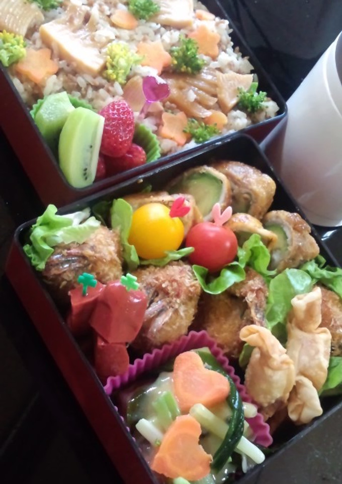 筍そぼろご飯のお弁当♪-レシピのメイン写真