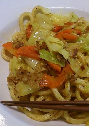 焼きうどん(カレー味)-レシピのメイン写真