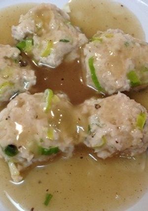 フォークで作る　ネギ鶏つくねの和風あん-レシピのメイン写真