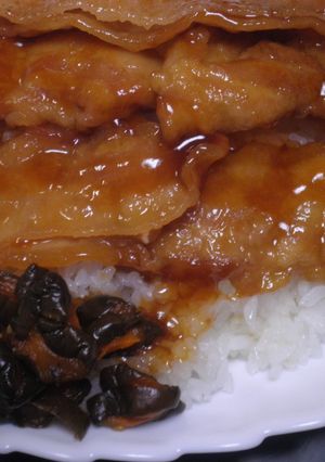 豚ばら肉薄切りの蒲焼風味丼-レシピのメイン写真