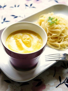 南瓜煮物でポタージュつけパスタ-レシピのメイン写真