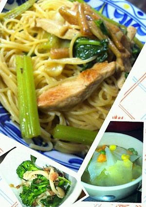 春★若ごぼうと鶏のスパゲッティ-レシピのメイン写真