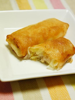 ツナキャベツの焼き春巻き-レシピのメイン写真