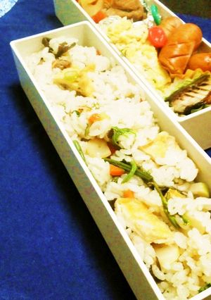 塩麹豚と山菜の炊き込みごはん-レシピのメイン写真