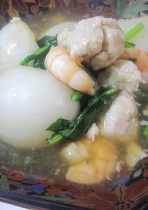 カブ・エビ・鶏の煮物-レシピのメイン写真