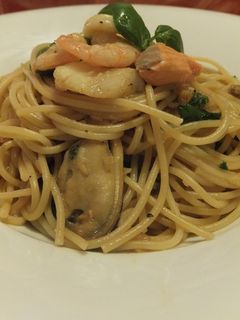 フレッシュバジルとシーフードの和風パスタ-レシピのメイン写真