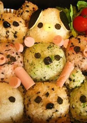 お花見や運動会に♪アニマルおにぎり-レシピのメイン写真