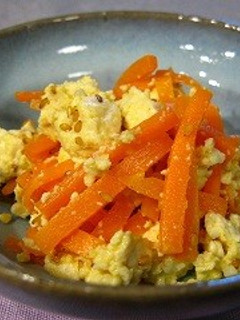 人参の塩麴炒り豆腐-レシピのメイン写真