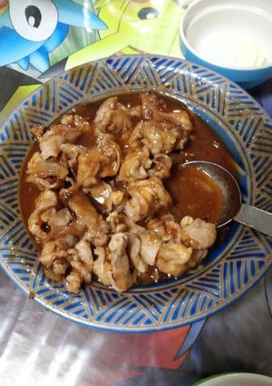豚こまで簡単・柔らか甘酢あんかけ♪-レシピのメイン写真