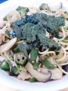 オクラとツナと豆苗のあっさりスパゲティ☆-レシピのメイン写真