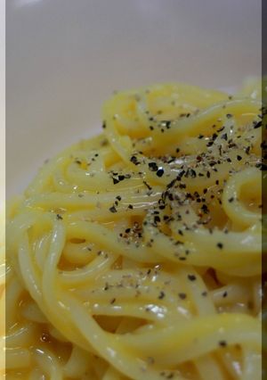 アンチョビで釜玉-レシピのメイン写真