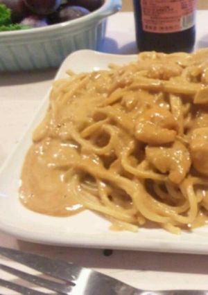 トマトクリームパスタ♪エビもこみち簡単-レシピのメイン写真