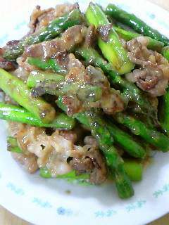 アスパラと牛肉の味噌炒め-レシピのメイン写真