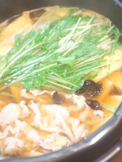 豚肉とみず菜のハリハリ鍋-レシピのメイン写真
