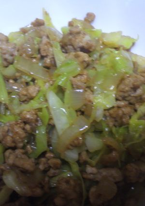 キャベツと豚ひき肉のカレー炒め♪-レシピのメイン写真