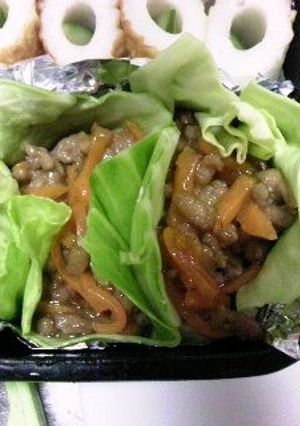 お弁当のおかず!挽き肉onキャベツ-レシピのメイン写真