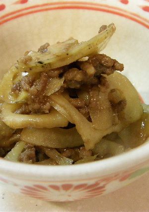 れんこんと挽き肉煮 レンジで 簡単-レシピのメイン写真