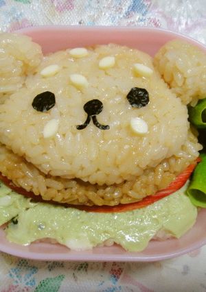 キャラ弁　ハンバーガーリラックマ-レシピのメイン写真