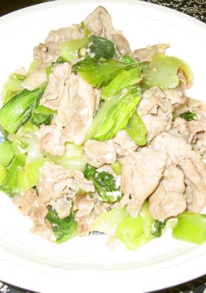 塩麹♪豚肉･チンゲン菜炒め♪♪-レシピのメイン写真