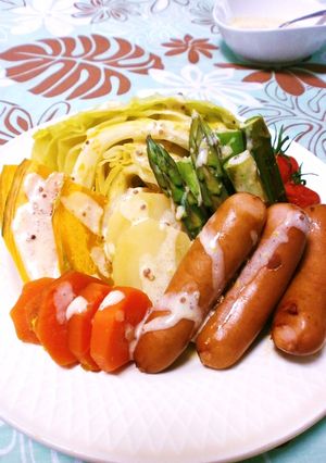 ウインナーと野菜のハーブ蒸し-レシピのメイン写真
