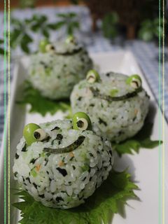 カエルちゃんのデコ★おにぎり-レシピのメイン写真