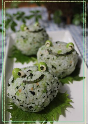 カエルちゃんのデコ★おにぎり-レシピのメイン写真
