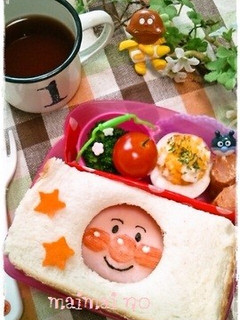 キャラ弁*サンドイッチdeあんぱんまん♡-レシピのメイン写真