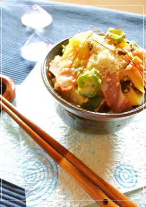 じゃが芋・筍・オクラの塩麹ごま和え-レシピのメイン写真