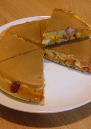 ビッグホットケーキ☆惣菜パン風-レシピのメイン写真