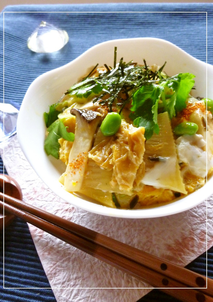 筍と湯葉の卵とじ丼-レシピのメイン写真