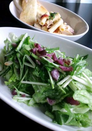 水菜とレタスのシャキシャキ❤辛子味噌和え-レシピのメイン写真