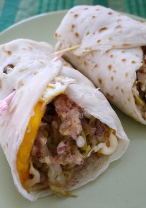 お好み焼き風☆コナモン手巻き-レシピのメイン写真