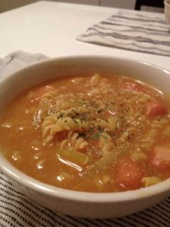 子ども大好き!チーズカレースープパスタ-レシピのメイン写真