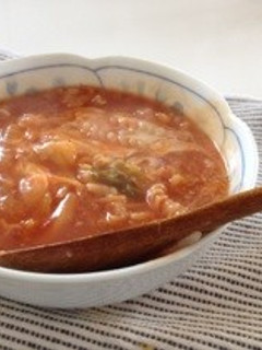 キムチーズトマトスープパスタ-レシピのメイン写真