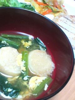 小松菜の味噌風お吸い物-レシピのメイン写真