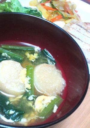 小松菜の味噌風お吸い物-レシピのメイン写真