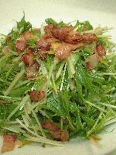 しゃきしゃき水菜とかりかりベーコンのサラダ-レシピのメイン写真