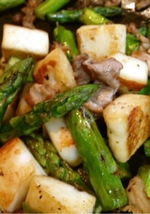 アスパラと豚肉とはんぺんのソテー-レシピのメイン写真