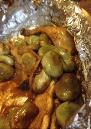 エリンギとそら豆の味噌マヨチーホイル焼き-レシピのメイン写真
